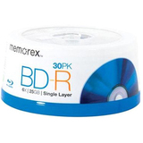 Memorex 98682 Blu-ray Recordable Media - BD-R - 6x - 25 GB - 30 Pack Spindle