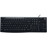 Logitech K200 Keyboard - Wired - Black