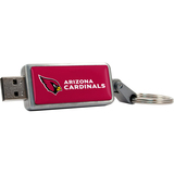 Centon DataStick Keychain V2 Arizona Cardinals Edition 2 GB Flash Drive - Silver