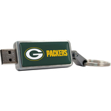 Centon DataStick Keychain V2 Green Bay Packers Edition 2 GB Flash Drive - Silver