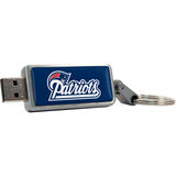 Centon DataStick Keychain V2 New England Patriots Edition 2 GB Flash Drive - Silver