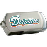 Centon DataStick Twist Miami Dolphins Edition 2 GB Flash Drive - Silver