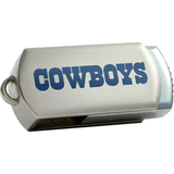 Centon DataStick Twist Collegiate Dallas Cowboys 4 GB Flash Drive - Silver