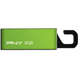 PNY Clip-On Attache P-FDU8GBCL-EF/GRN Flash Drive - 8 GB