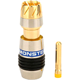 Monster Cable QuickLocK QL M500 RB-10 RCA Connector - 10 Pack - 1 x RCA Male