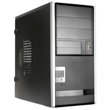 In Win EA013 System Cabinet - Mid-tower - Black, Silver - EA013CQ350TSL