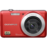 Olympus VG-110 12 Megapixel Compact Camera - 4.80 mm-19.20 mm - Red
