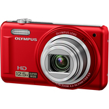 Olympus VR-320 14 Megapixel Compact Camera - 4.20 mm-52.50 mm - Red