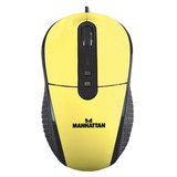 MANHATTAN PRODUCTS Manhattan 6-Button USB Mouse with Scroll Wheel, Yellow