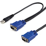 STARTECH.COM StarTech.com 15 ft 2-in-1 Ultra Thin USB KVM Cable