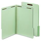 Globe-Weis Pressboard Folders with Fastener, Light Green