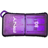 PNY Micro Sleek Attache P-FDU8GBSLK/PRP-EFS2 8 GB Flash Drive - Purple