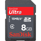 SanDisk Ultra SDSDH-008G-U46S-K 8 GB Secure Digital High Capacity (SDHC) - 1 Card/2 Pack SDSDH-008G-U46S-K