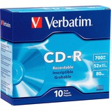 VERBATIM AMERICAS LLC Verbatim DataLifePlus 94760 CD Recordable Media - CD-R - 52x - 700 MB - 10 Pack Slim Case