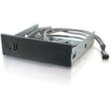 C2G C2G 2-port USB 2.0 Front Bay Hub - Black