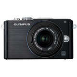 Olympus PEN E-PL3 12.3 Megapixel Mirrorless Camera (Body with Lens Kit) - 14 mm - 42 mm - Black V205031BU000