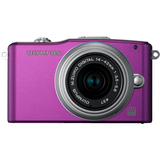 Olympus PEN E-PM1 12.3 Megapixel Mirrorless Camera (Body with Lens Kit) - 14 mm - 42 mm - Purple, Silver V206011VU000