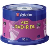 VERBATIM AMERICAS LLC Verbatim DVD Recordable Media - DVD+R DL - 8x - 8.50 GB Spindle