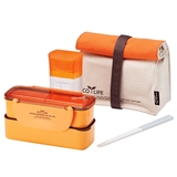 HPL740R1 - Lock&Lock Slim Lunch Box with Bag & Water Bottle, Orange