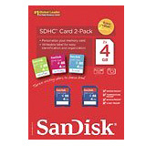 SanDisk SDSDB2L-004G-A11 4 GB Secure Digital High Capacity (SDHC) - 1 Card/2 Pack