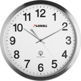 Lorell Brushed Nickel Plated Alarm Wall Clock - 61001