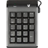 V7 V7 KP0N1-7N0P Numeric Keypad - Wired - Black