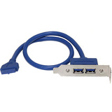 STARTECH.COM StarTech.com 2 Port USB 3.0 A Female Low Profile Slot Plate Adapter