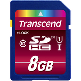 Transcend 8 GB Secure Digital High Capacity (SDHC) - 1 Card/1 Pack - TS8GSDHC10U1