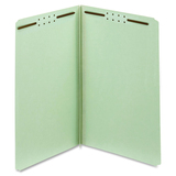Globe-Weis Pressboard Folder with Fasteners, Light Green