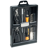SYBA SYBA Multimedia 32 Piece Hobby Tool Kit Housed in a Black Slim Handsome Fold-out Case