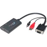 SYBA SYBA Multimedia VGA to HDMI Converter with Audio Support, up to 1920 x 1080 Output Resolution