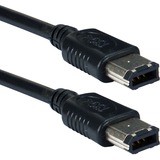 QVS QVS 25ft IEEE1394 FireWire/i.Link 6Pin to 6Pin Black Cable
