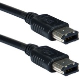 QVS QVS 15ft IEEE1394 FireWire/i.Link 6Pin to 6Pin Black Cable