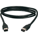 QVS QVS FireWire/i.Link 6Pin to 6Pin Black Cable