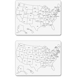 CHENILLE KRAFT ChenilleKraft 2-Sided Large USA Map Whiteboard