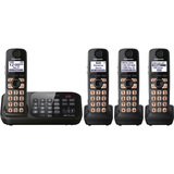 Panasonic KX-TG4744B Cordless Phone - 1.90 GHz - DECT 6.0 - Black - KXTG4744B