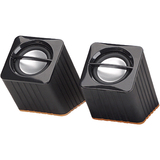 Manhattan 161664 2.0 Speaker System - 2 W RMS - Black - 161664