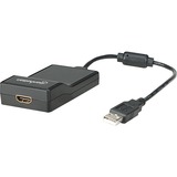 MANHATTAN PRODUCTS Manhattan USB 2.0 to HDMI Adapter, Black