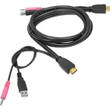 SIIG  INC. SIIG USB HDMI KVM Cable with Audio & Mic - 1 Pack