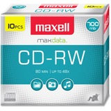 CD-RW Discs, 700MB/80min, 4x, Silver, 10/Pack  MPN:630011