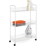 HONEY-CAN-DO Honey-can-do CRT-01149 3-tier Laundry Cart, White