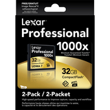 Lexar Media Professional 32 GB CompactFlash (CF) Card - 1 Card/2 Pack - LCF32GCTBNA10002