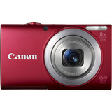Canon PowerShot A4000 IS 16 Megapixel Compact Camera - Red - 6150B001