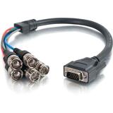 CABLES TO GO C2G 1.5ft Premium HD15 Male to RGBHV (5-BNC) Male Video Cable