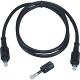 QVS QVS 50ft Toslink Digital/SPDIF Optical Audio Cable with MiniToslink Adaptor