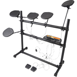 Pyle Electronic Drum Set With 5 Pads, 2 Pedals, Natural Response Cymba - PED03