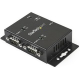 STARTECH.COM StarTech.com 2 Port Industrial Wall Mountable USB to Serial Adapter Hub with DIN Rail Clips
