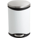Safco Hands Free Step-On Receptacle - 9901WH