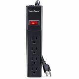 CYBERPOWER CyberPower CSB404 Essential 4-Outlets Surge Suppressor 4FT Cord