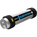 Corsair Flash Survivor 64 GB USB 3.0 Flash Drive - Black, Silver